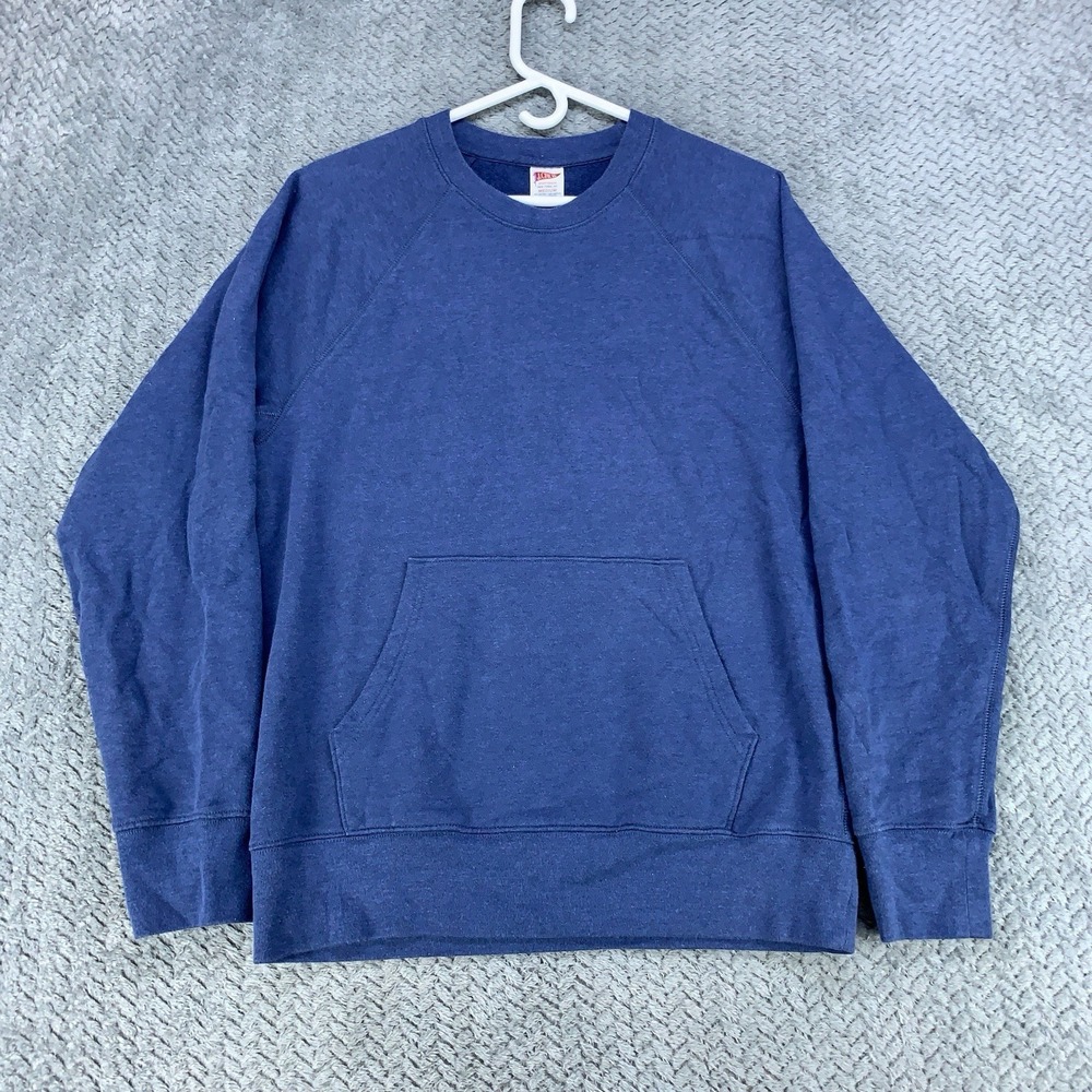 J Crew Sportswear Sweatshirt Mens Med Crewneck Kangaroo Pocket Vintage Sweater
